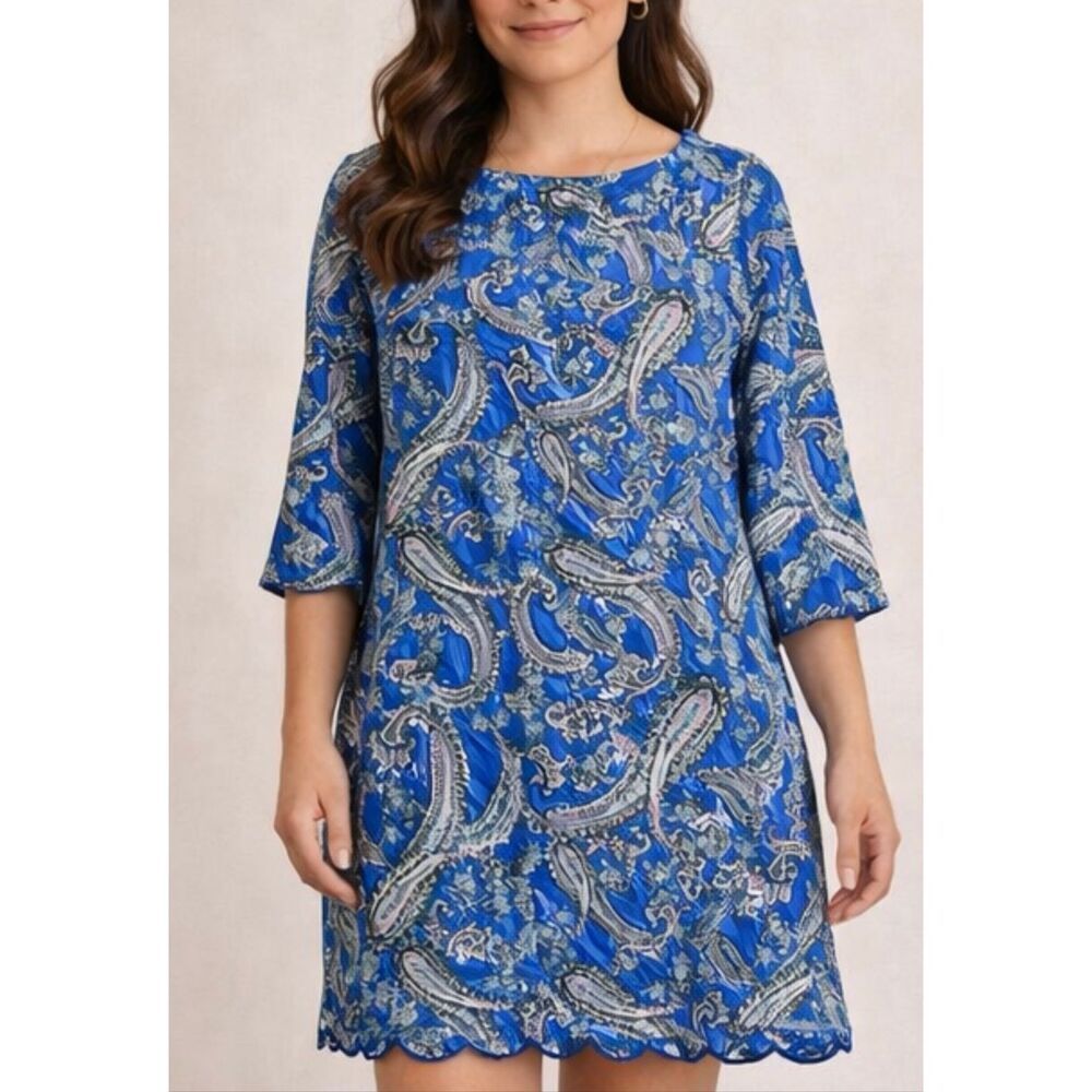 Coolibar UPF 50 paisley scallop hem dress small